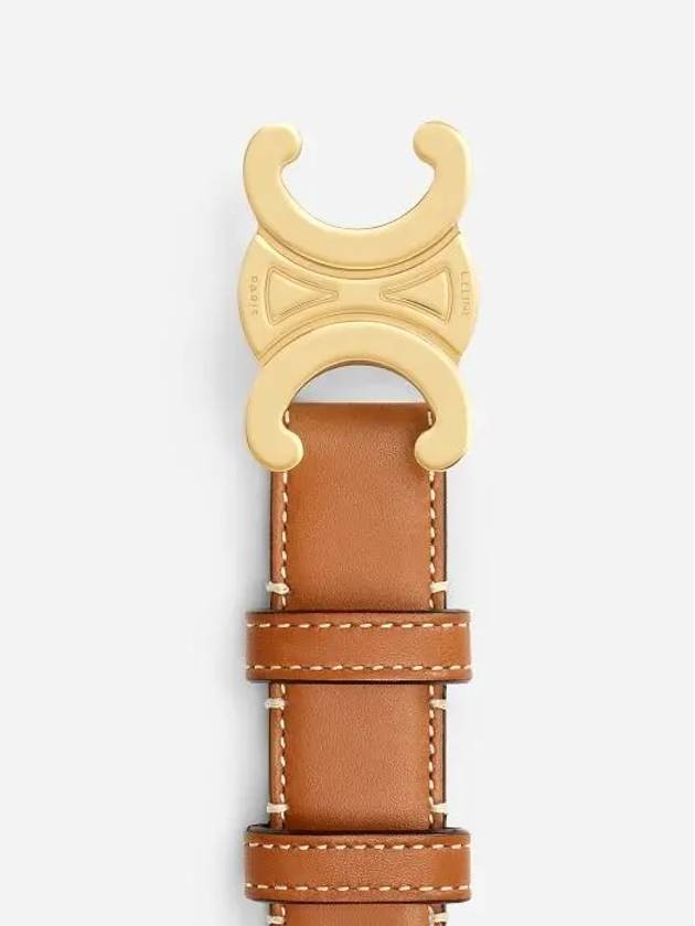 Triomphe Calfskin Medium Belt Tan - CELINE - BALAAN 7