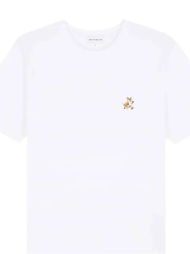 Speedy Fox Patch Comfort Short Sleeve T-Shirt White - MAISON KITSUNE - BALAAN 3