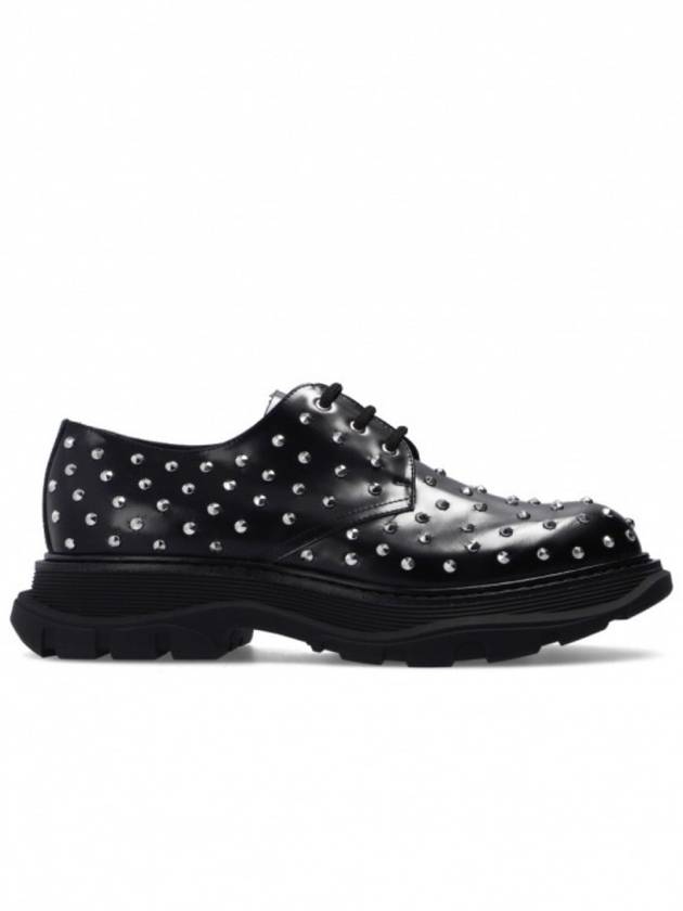 Men s Black Applique Studded Derby Shoes 604256 WHZ85 1081 - ALEXANDER MCQUEEN - BALAAN 2