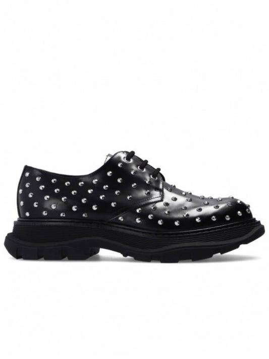 Men s Black Applique Studded Derby Shoes 604256 WHZ85 1081 - ALEXANDER MCQUEEN - BALAAN 1