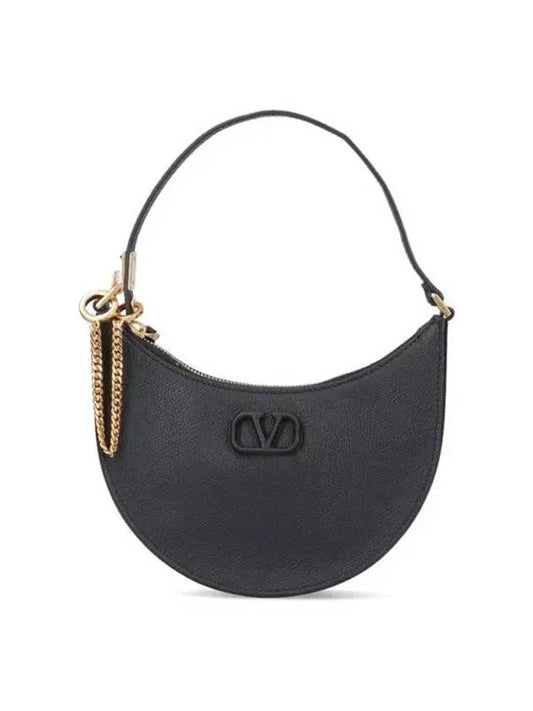 V Logo Classic Leather Chain Shoulder Bag Black - VALENTINO - BALAAN 2