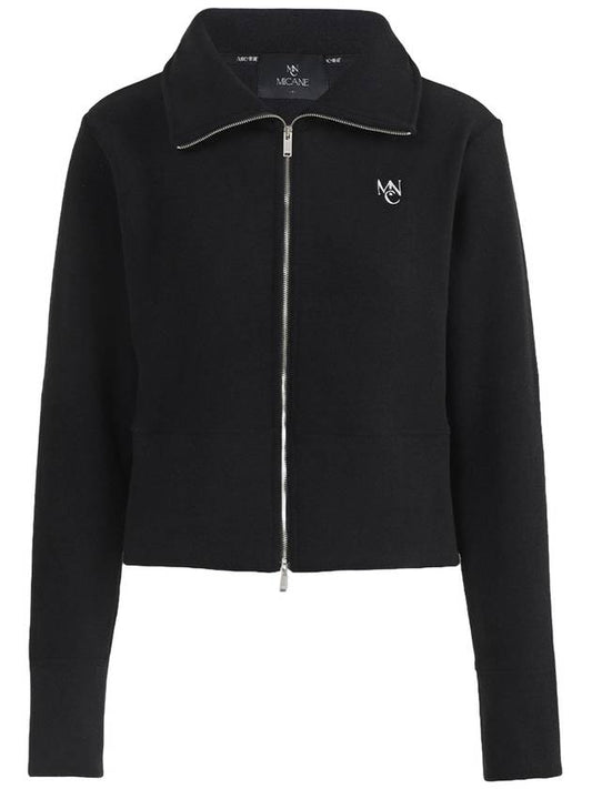 Women's Loving Fleece Two-Way Line Zip-Up Jacket Black - MICANE - BALAAN 1