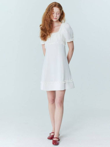 Frill mini dress_Ivory - OPENING SUNSHINE - BALAAN 1