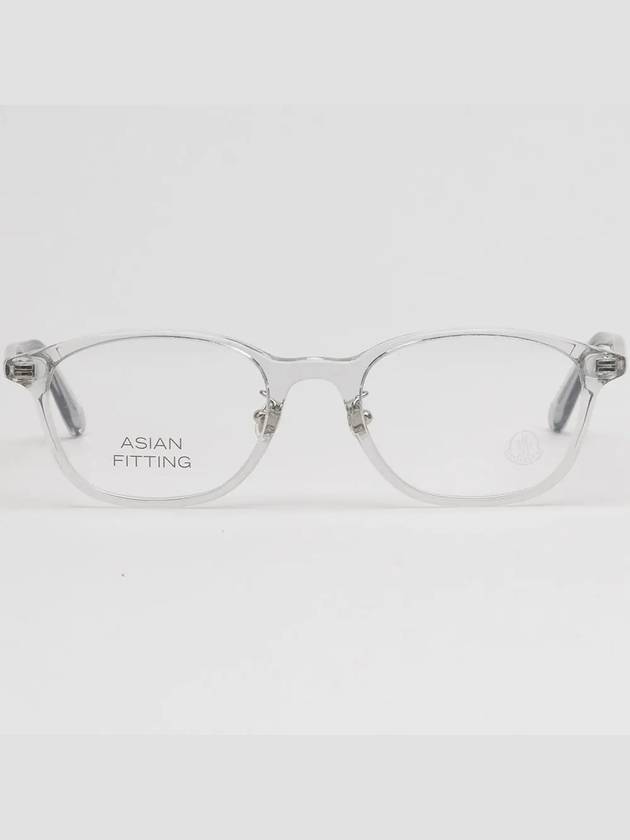 Glasses frame ML5173D 020 square transparent horn rim Asian fit - MONCLER - BALAAN 3