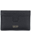 Classic Logo Grain Leather Card Wallet Black - TOM FORD - BALAAN 2