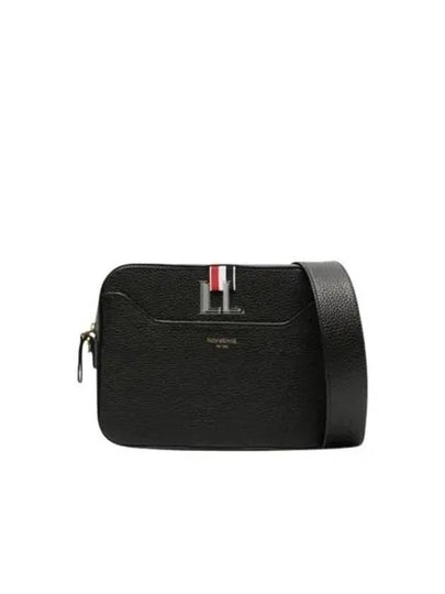 4 Bar Patch Leather Camera Cross Bag Black - THOM BROWNE - BALAAN 2