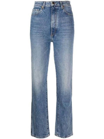 Women's The Abigail Stretch Straight Jeans Blythe - KHAITE - BALAAN 1