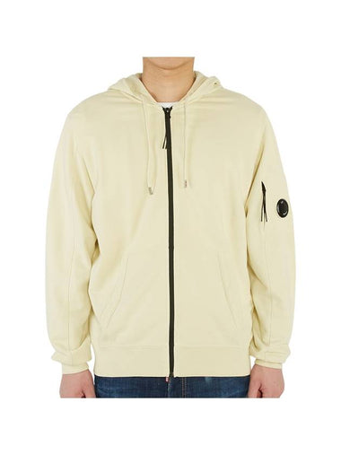 Lens Wappen Zip-Up Hoodie Ivory - CP COMPANY - BALAAN 1