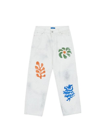 Flower Denim Pants Ivory - NBNC - BALAAN 1