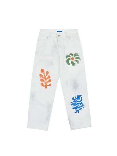 Flower Denim Pants Ivory - NBNC - BALAAN 2