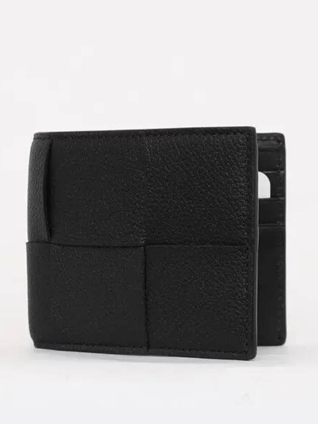 Cassette Bifold Half Wallet Black - BOTTEGA VENETA - BALAAN 2