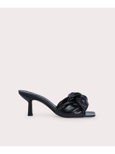 Lana Gloss Leather Heel Mule Black - BY FAR - BALAAN 1