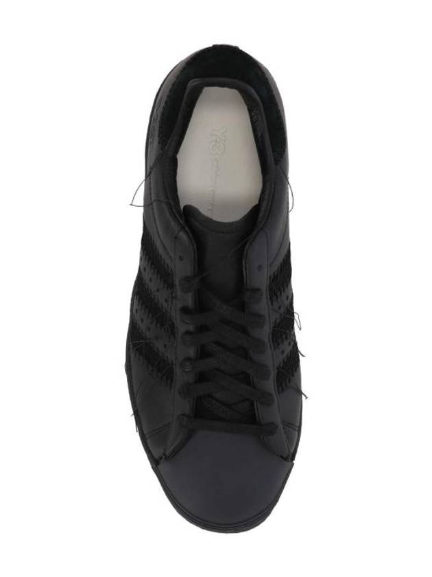 Superstar Leather Low Top Sneakers Black - Y-3 - BALAAN 5