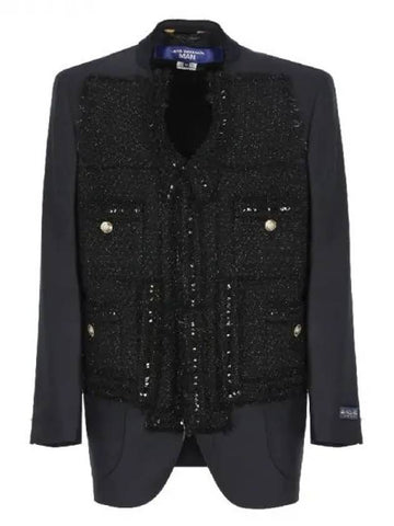 Tweed panel single breasted jacket 270089 - JUNYA WATANABE - BALAAN 1