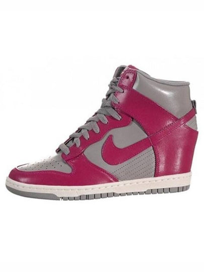 Dunk Sky High Top Sneakers Medium Grey Fuchsia - NIKE - BALAAN 2