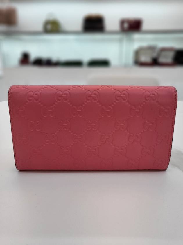 Cima Signature Pink Long Wallet 388679 - GUCCI - BALAAN 5