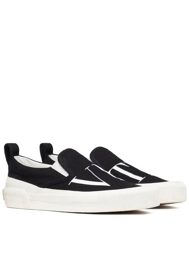 VLTN Canvas Slip-On Black - VALENTINO - BALAAN 4