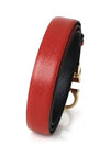 Reversible Gancini Leather Belt Black Lipstick Red - SALVATORE FERRAGAMO - BALAAN 3