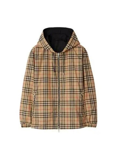 Reversible Vintage Check Hooded Jacket Archive Beige - BURBERRY - BALAAN 2