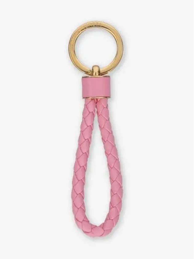 Intrecciato Lambskin Key Holder Pink - BOTTEGA VENETA - BALAAN 2