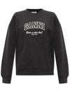 Logo Print Sweater Black - GANNI - BALAAN 2