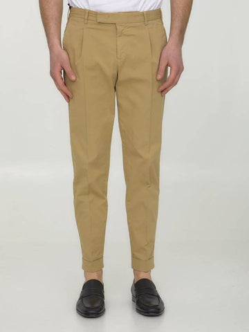 Beige Gabardine Trousers - PT TORINO - BALAAN 1