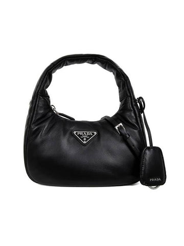 Soft Padded Nappa Leather Mini Bag Black - PRADA - BALAAN 1