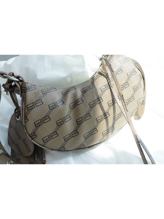 Le Cagole XS BB Monogram Coated Canvas Shoulder Bag Beige - BALENCIAGA - BALAAN 5