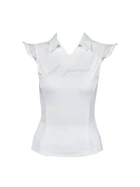 Golf Wear Frill Sleeveless White - J JANE - BALAAN 2