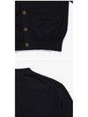 ORB Logo V-Neck Cardigan Black - VIVIENNE WESTWOOD - BALAAN 4