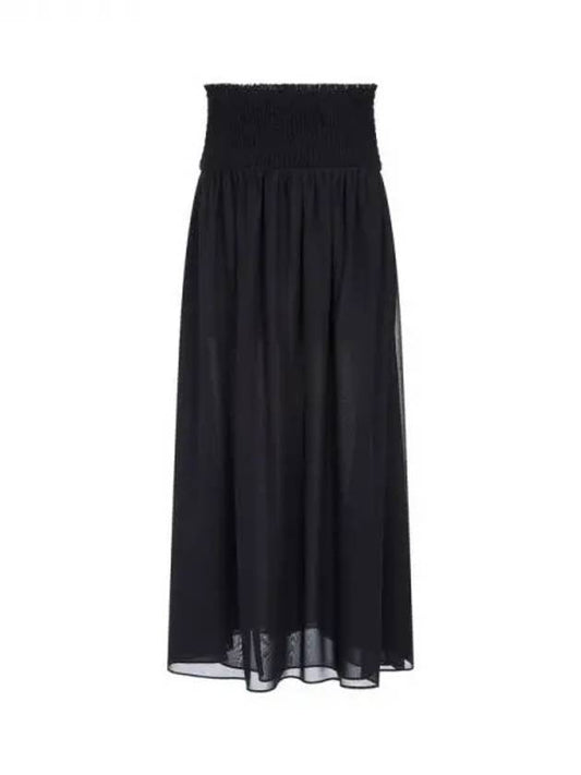 Women s Smoke Waist Chiffon Skirt Black 270089 - EMPORIO ARMANI - BALAAN 1