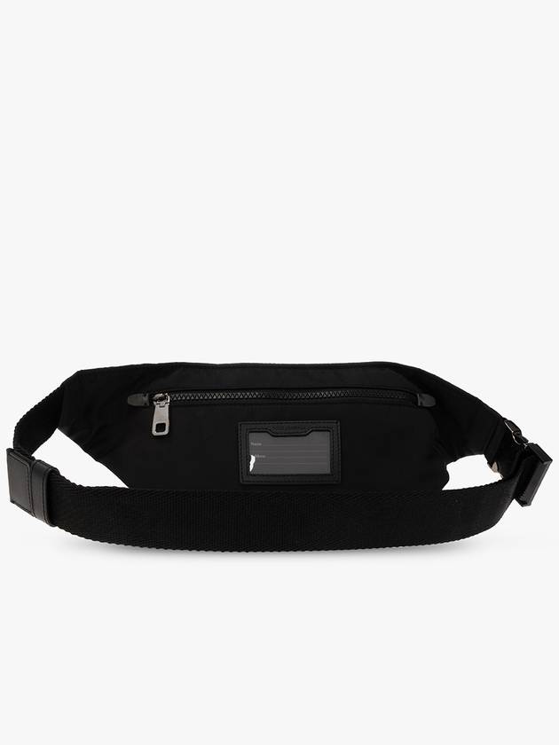 Logo Rubberized Nylon Small Belt Bag Black - DOLCE&GABBANA - BALAAN 4