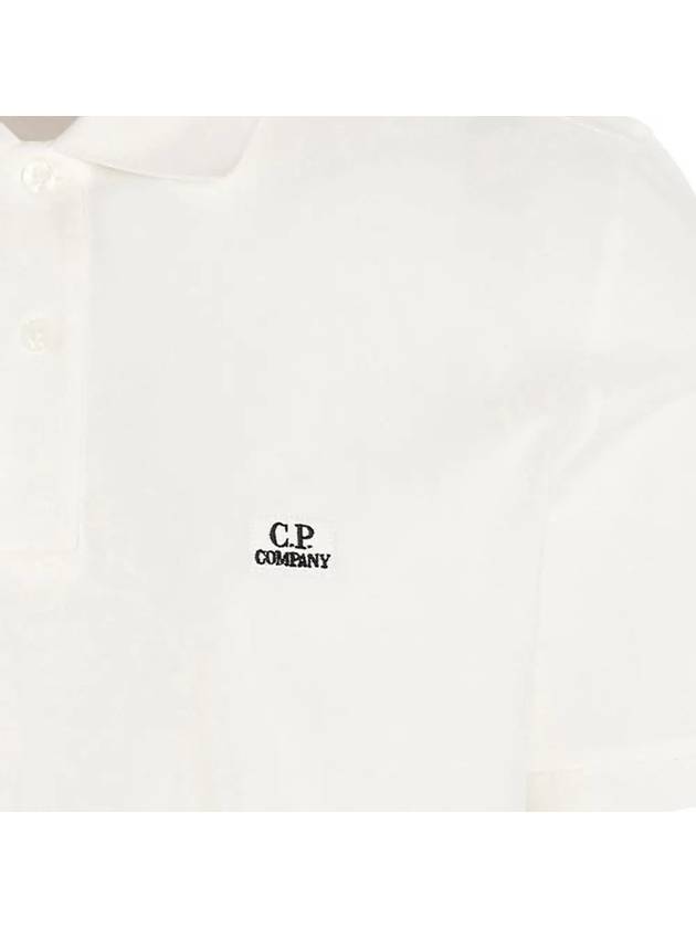 Stretch Piquet Regular Polo Shirt White - CP COMPANY - BALAAN 5