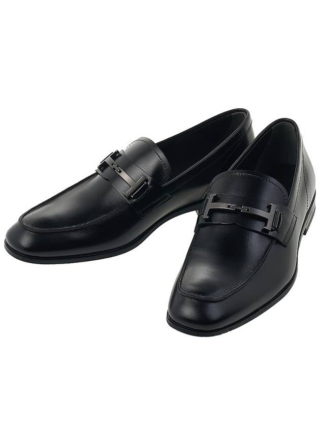 Double T Leather Loafers Black - TOD'S - BALAAN 2