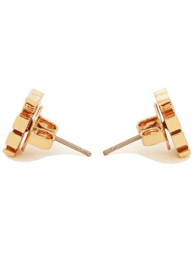 Logo Stud Earrings Gold - TORY BURCH - BALAAN 2