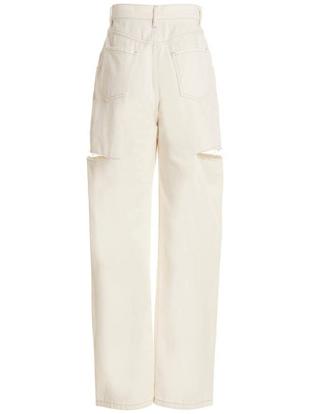 Distressed Denim Jeans White - MAISON MARGIELA - BALAAN 3