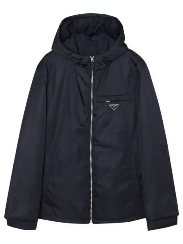 Triangle Logo Re-Nylon Bomber Jacket Black - PRADA - BALAAN 1