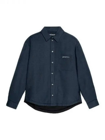 La Chemise Boulanger Viscose Long Sleeve Shirt Navy - JACQUEMUS - BALAAN 2