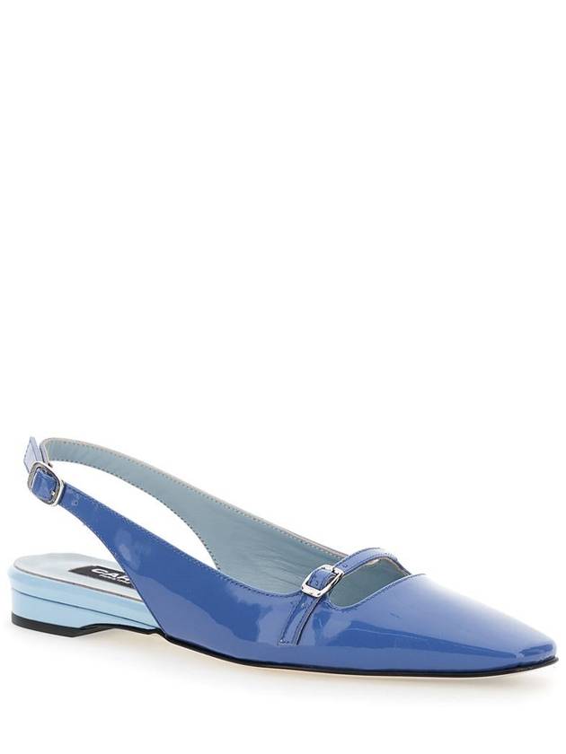 'Ninon' Blue Slingback Ballet Shoes In Leather Woman - CAREL - BALAAN 2