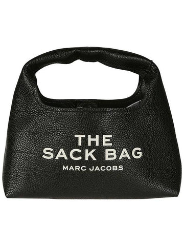 'The Mini Sack' Black Handbag With Logo In Leather Woman - MARC JACOBS - BALAAN 1