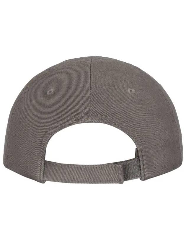 Wave Logo Cotton Drill Ball Cap Smokey Grey - BALENCIAGA - BALAAN 4