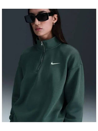 Sportswear Phoenix Fleece Oversized Quarter Zip Sweatshirt Vintage Green - NIKE - BALAAN 2