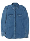 Flap Pocket Denim Long Sleeve Shirt Light Blue - TOM FORD - BALAAN 1