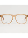 Glasses frame CL50130I 047 Transparent brown overfit square horn - CELINE - BALAAN 3