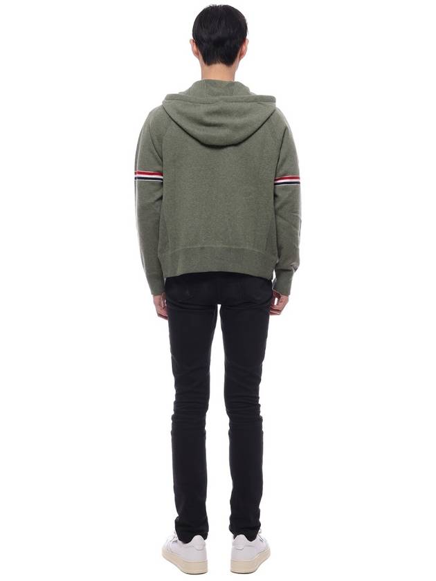 Armband Cashmere Zip-Up Hoodie Dark Green - THOM BROWNE - BALAAN 6