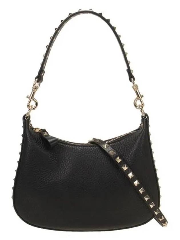 Rockstud Tote Bag Black - VALENTINO - BALAAN 2