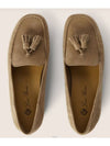 Dot Sole Suede Loafers Cashew Butter - LORO PIANA - BALAAN 4