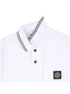 Stretch Cotton Pique Short Sleeve Polo Shirt White - STONE ISLAND - BALAAN 6