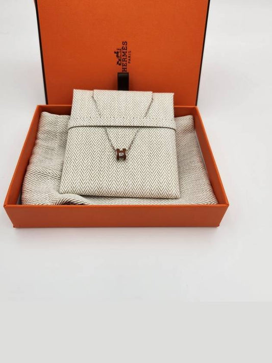 Mini Pop H Pendant Necklace Silver - HERMES - BALAAN 2