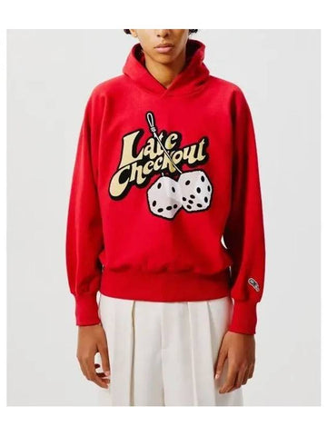 LATE CHECKOUT U RED FLUFFY DICE HOODIE - CORELATE - BALAAN 1